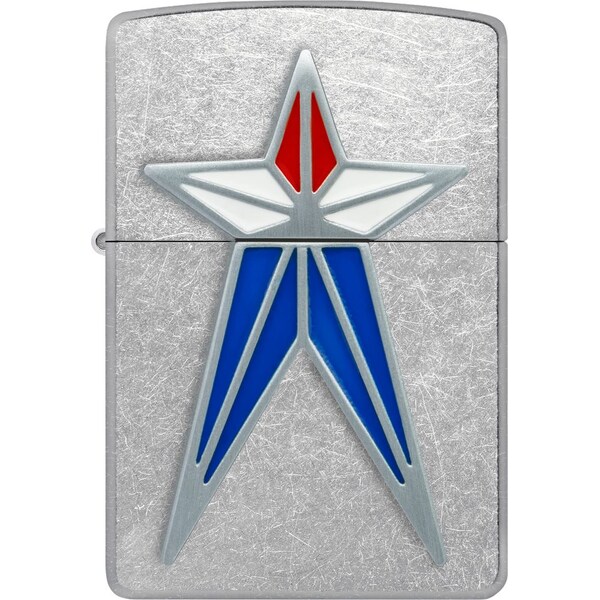 Zippo 2024 Zippo Red & White Blue Star, Street Chrome ZIP-48903 - main